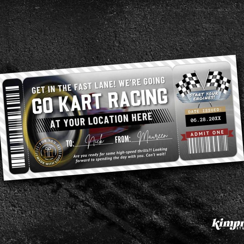 Gutschein kart fahren vorlage - Etsy.de