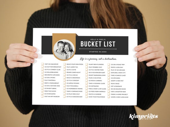 Couples Bucket List, Fun Things to Do, Date Night Idea Checklist, Date Night Games, DIY Romantic Valentine/Anniversary Gift Idea, Self-Edit