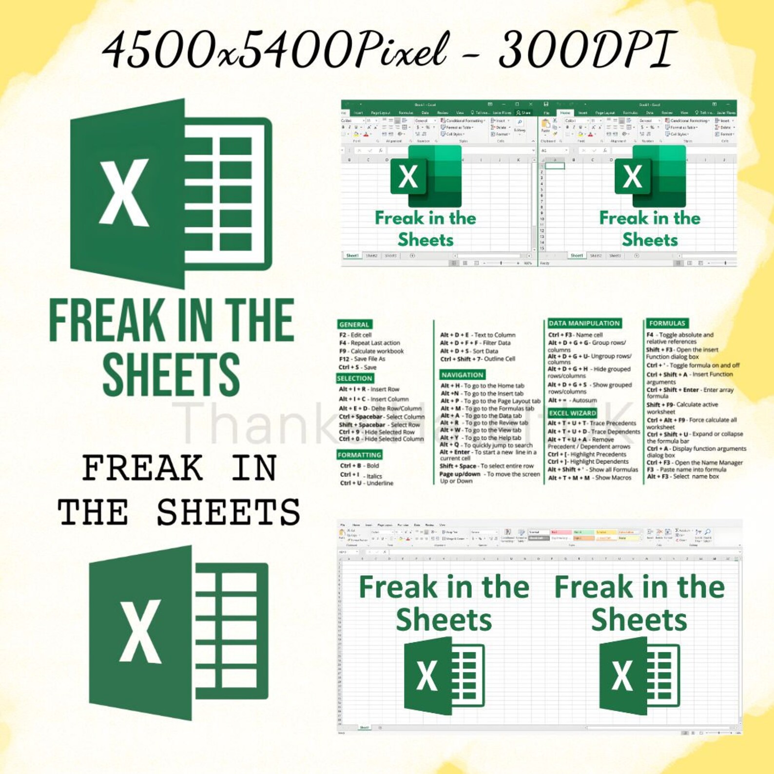 5 File Freak in the Sheets PNG Excel Spreadsheet PNG Excel Etsy