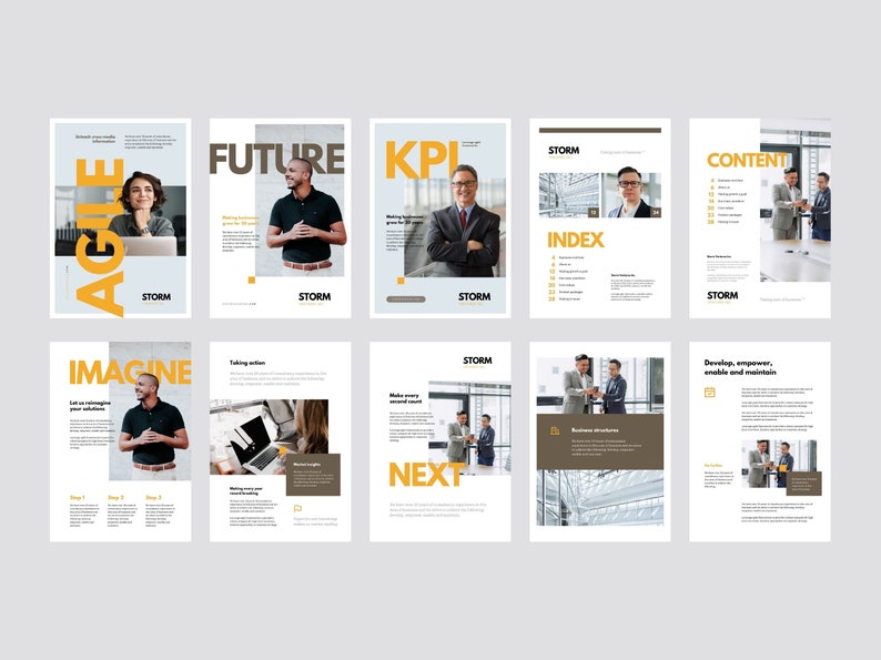 Brochure commerciale, catalogue d’identités, proposition commerciale, pages de profil d’entreprise, 20 pages pour Canva, Indesign et Word image 7