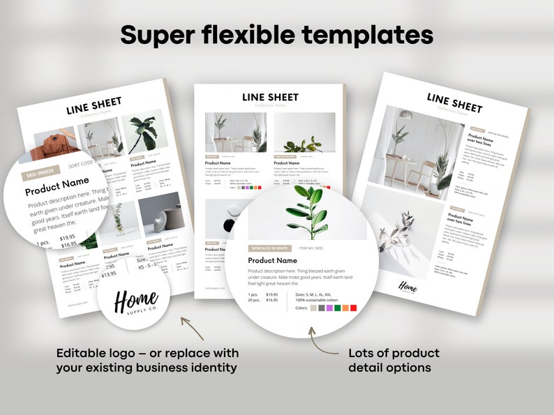 50 Editable Line Sheet Templates Wholesale Catalog, Pricing & Services