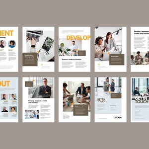 Brochure commerciale, catalogue d’identités, proposition commerciale, pages de profil d’entreprise, 20 pages pour Canva, Indesign et Word image 8