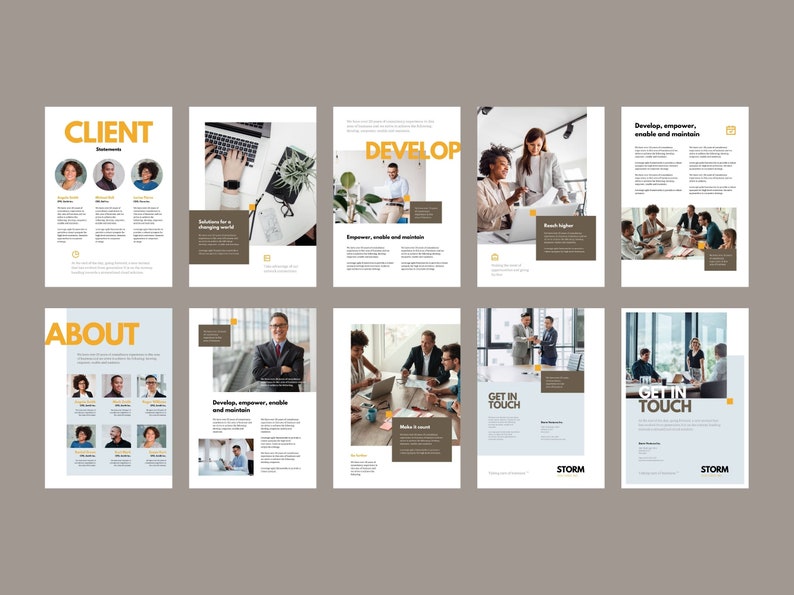 Brochure commerciale, catalogue d’identités, proposition commerciale, pages de profil d’entreprise, 20 pages pour Canva, Indesign et Word image 8