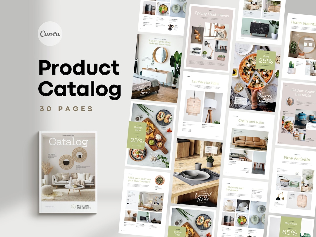 Product Catalog Template for Canva Digital Catalogue Lookbook