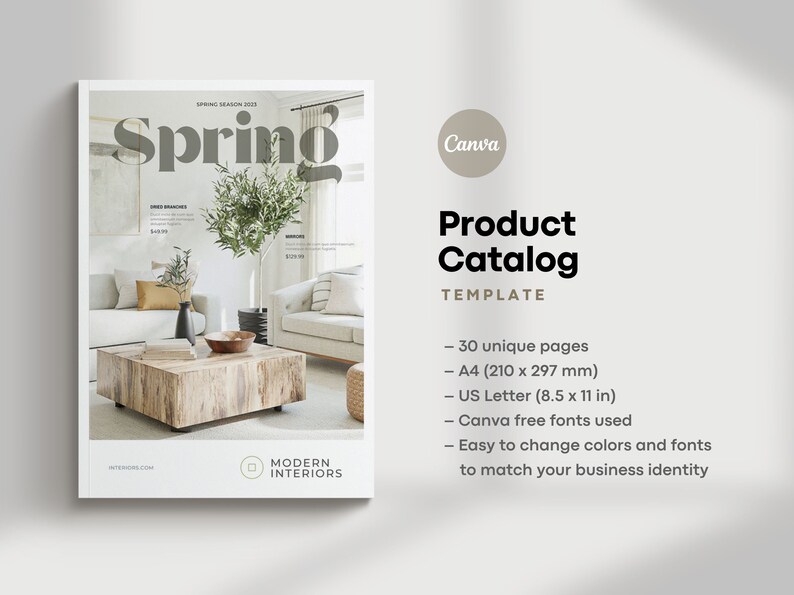 Product Catalog Template for Canva Digital Catalogue Lookbook