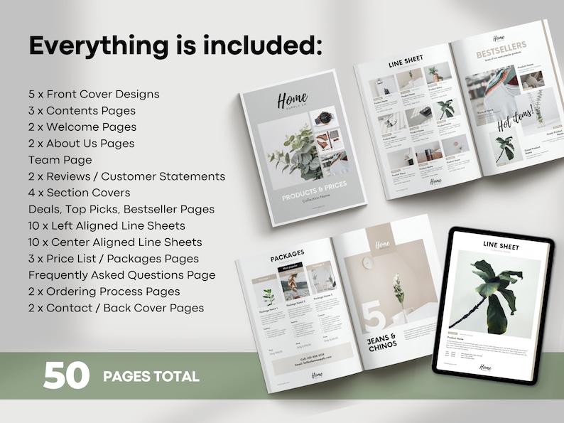 50 Editable Line Sheet Templates Wholesale Catalog, Pricing & Services
