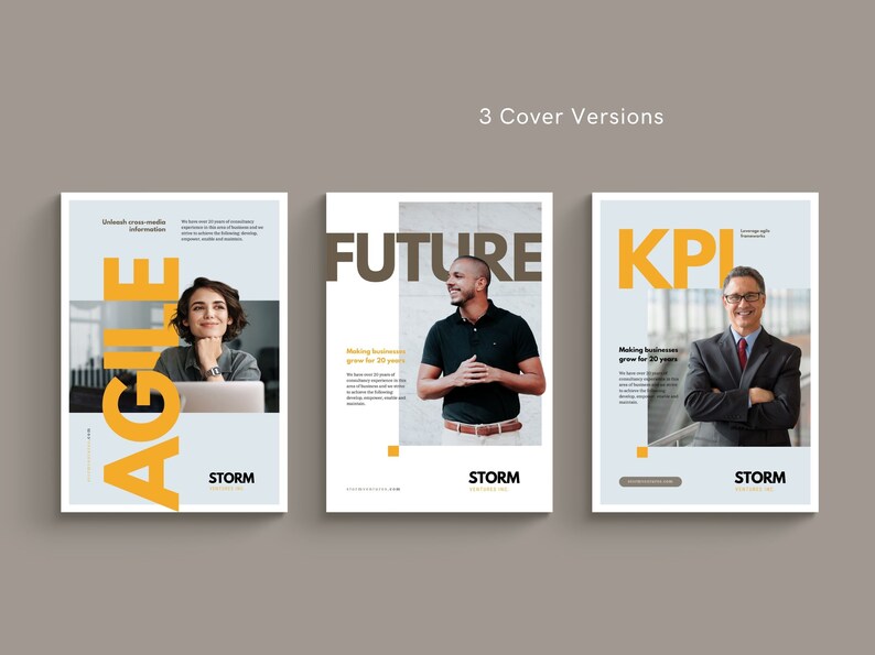 Brochure commerciale, catalogue d’identités, proposition commerciale, pages de profil d’entreprise, 20 pages pour Canva, Indesign et Word image 6