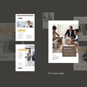 Brochure commerciale, catalogue d’identités, proposition commerciale, pages de profil d’entreprise, 20 pages pour Canva, Indesign et Word image 5