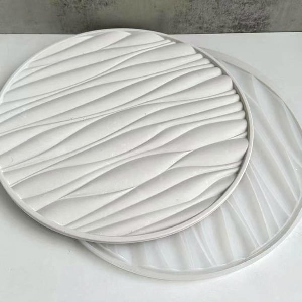 ROUND Tray MOLD-Round Dish Plate Molds Concrete Cement Mold for Concrete DIY epoxy resin silicone mold