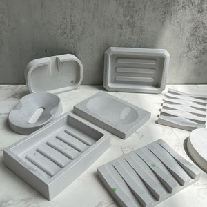 DIY Seifenschalenform, Seifenablage, Seifenhalter, Schwammhalter, Zement, modern, minimalistisch, BadezimmerZubehör, Seifenleiste, Küche