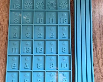 Rummikub Silicone Mold: Mahjong Tile Epoxy Resin Mold