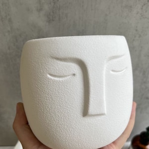 Nordic Style Human Face Vase Silicone Mold ,Abstract Art Flower Pot Mold, DIY Resin jesmonite Plaster Cement Concrete Flowerpot Decor Moulds