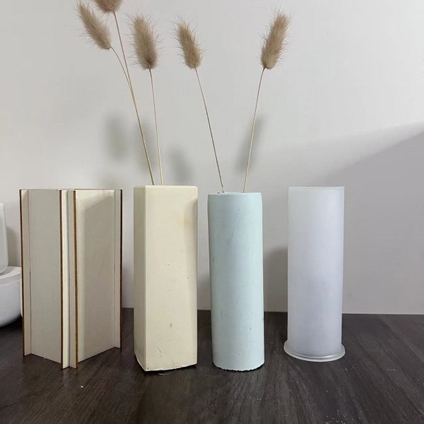 Trockenblumen Einsatz Vase Minimal Vase Silikonform Home Decor, DIY Resin Jesmonit Gips Vase Formen