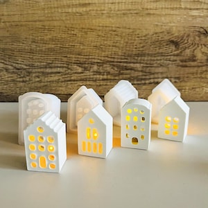 Silikonform för hus: Handgjord hartsgjutning, ljusstake