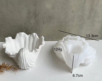 Grand pot de fleur de conque moule Conque Shell Résine Moule-Conque Boîte de rangement Moule-Porte-bijoux Moule-Boîte à bibelots Moule-Résine époxy Artisanat Moule