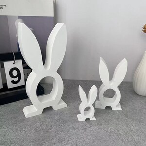 Easter Bunny Silicone Mold: Rabbit Resin Candle Plaster DIY