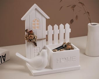Moule de coulée, moule en silicone, moule à plaque, pot de bougie, clôture de maison, jardin, amateurs de micro-paysage, cadeaux à faire soi-même, moules en plâtre de jesmonite en résine
