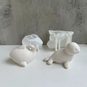 Cute Sea Animal Resin Molds Dolphin And Seal Animal Epoxy Resin Molds DIY Resin Casting Wall Desktop, Cabinets Home Decor
