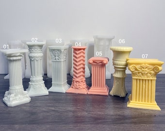 Ancient Roma pillar candle silicone mold  Roma column candle mold table dinner candle aroma mold scent mold