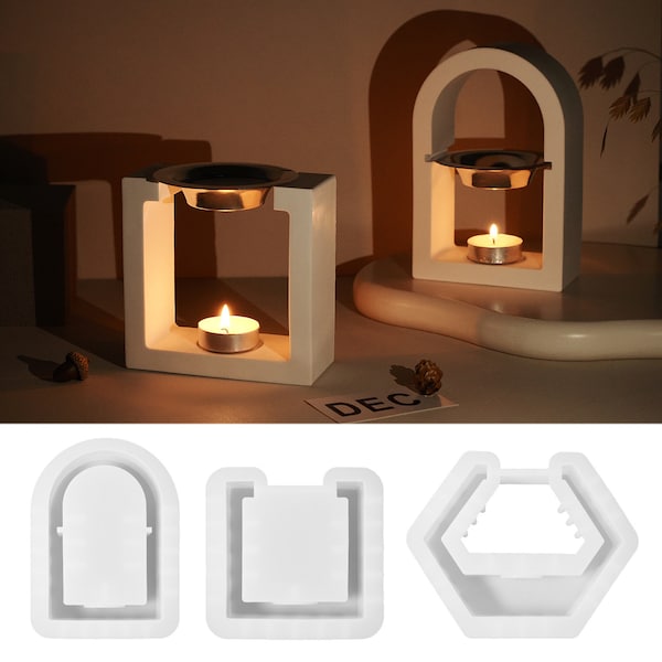 Tealight heater Essential oil candle holder aromatherapy furnace wax melting furnace diffuser silicone mold Casting Mould Home Decor