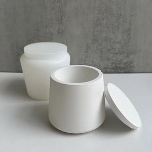 Container with Lid Silicone Mold: Candle Vessel, Spice Canister