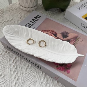 Feather trinket dish mold  trinket tray silicone mold Home Decor,  Resin / Plaster crafting
