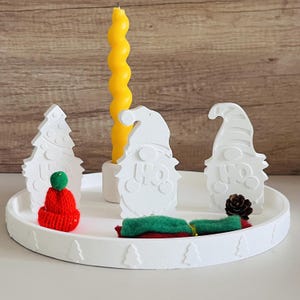 Dwarf Silicone Mold: Christmas Gnome Ornament, Diffusing Stone