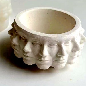 Face Jar Silicone Mold: DIY Resin Jesmonite Plaster Mould