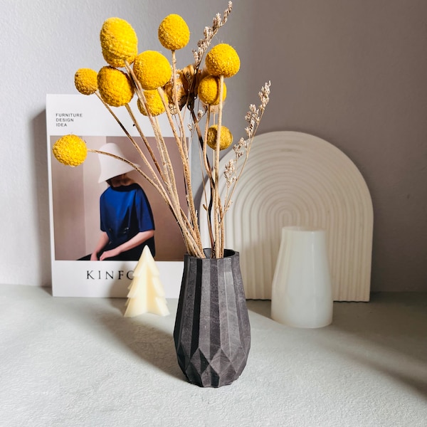 Dry Flower Insert Vase Minimal Vase silicone mold Home Decor, DIY Resin jesmonite Plaster Vase Moulds concrete cement  Pen holder