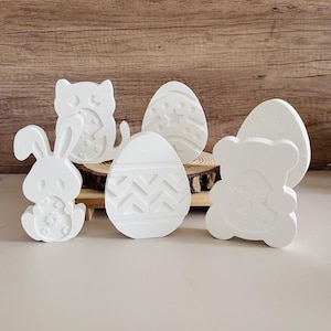 Silikonform Osterei: Hase, Eule, Bär, Eierschale