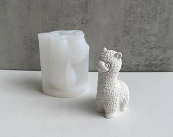 3D Alpaca Siliconen Mal-Schattige Alpaca Kaars Schimmel-Dier Kaars Schimmel-Alpaca Chocolade Taart Decor Schimmel-DIY Aromatherapie Gips Schimmel