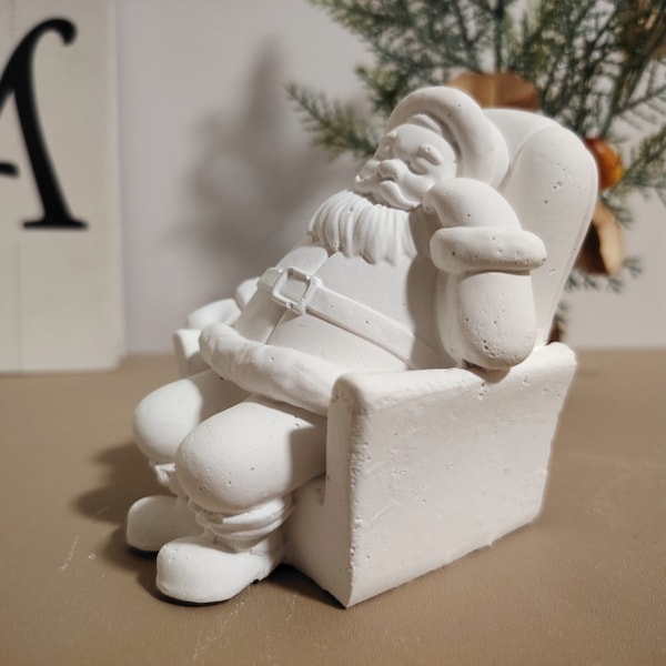 Sleeping santa mold,Christmas Candle Mold,Santa Claus Candle Mold,Santa Statue Candle Mold,Scented Candle Mold-DIY Aromatherapy Plaster Mold