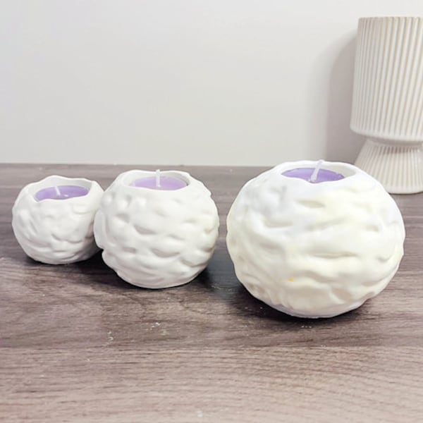 Irregular sphere Candle jar mold mold for resin Home Decor, DIY Resin jesmonite Plaster Moulds