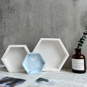 Hexagonal Silicone Mold: Terrazzo Jesmonite Tray, Nordic Decor