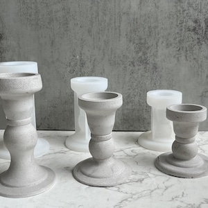 Kaarsvoet mal kandelaar mal voor hars Home Decor, DIY Hars jesmoniet Gips Mallen