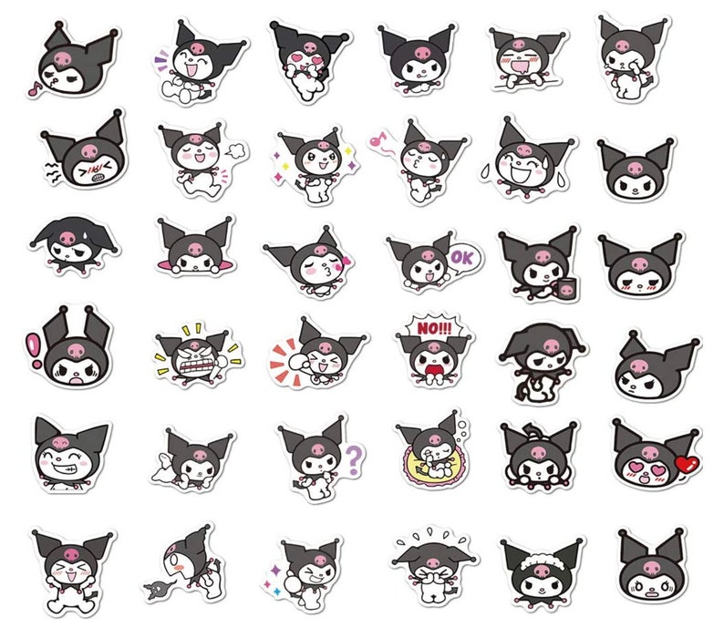 Kuromi Kawaii Stickers and Decals for Planner Laptop Phone Etsy