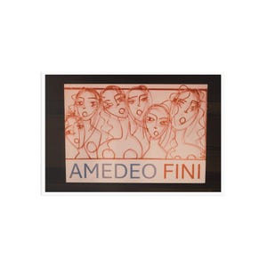 Amedeo Fini Künstlerfliese - "Postkarten-"Gesichter""