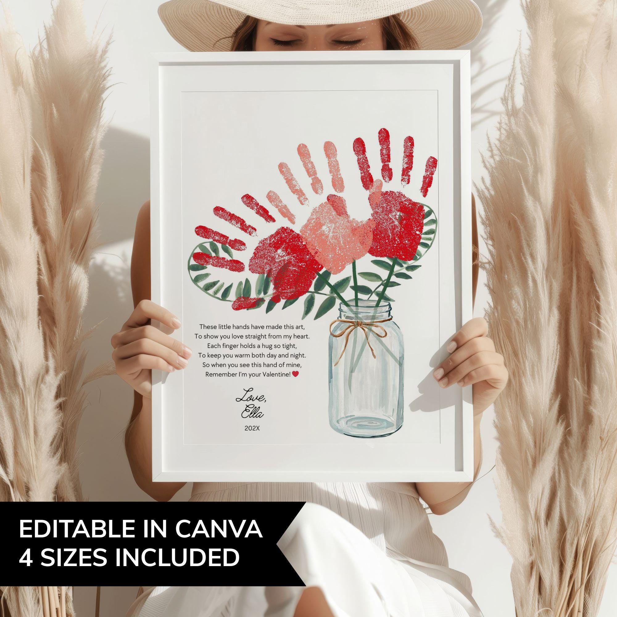 43 Must-Make February Crafts for Kids for Beating Boredom 10 Valentines Handprint Craft Printable for Kids, Flower Bouquet…