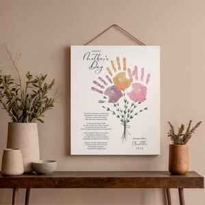 Mothers Day Handprint I Love My Mom Because Printable, Last Minute Gift Idea, Sentimental Mom Gift from Kid, About My Mommy from Preschooler image 8