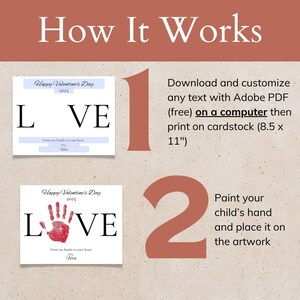 Love Handprint Template Kid, Editable Valentine Handprint Art, Vday ...