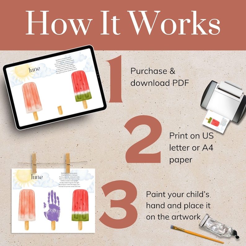 Kids Handprint Calendar 2027 Printable, Monthly Handprint With Poems ...