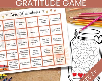 Acts of Kindness Printable, Gratitude Game, Kindness Countdown Calendar Cards, for Valentines Curriculum, 30 Day Challenge, Preschool PDF