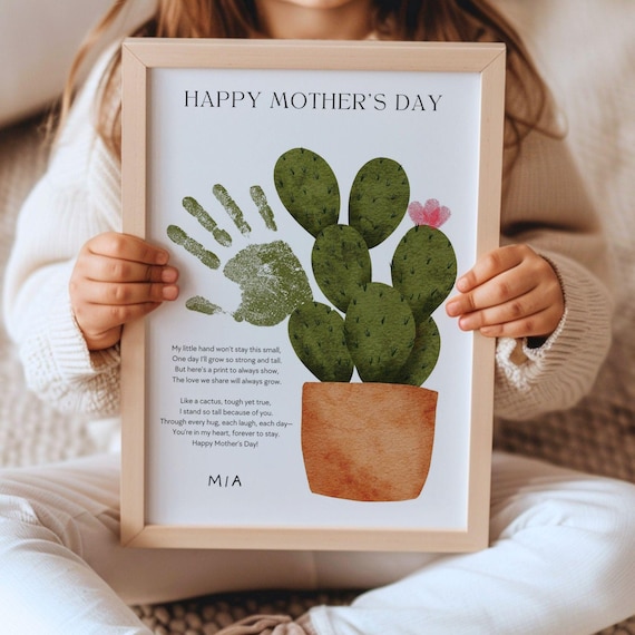 Kaktus Handabdruck Muttertagsgeschenk von Kind, Frhling Handabdruck Kunst  Gedicht druckbar, DIY Andenken Handabdruck Handwerk fr Mutter von  Kleinkind Vorlage - Etsy.de