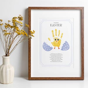 Easter Chick Handprint Craft Toddler, Easter Handprint with Poem Preschool Printable, Cutest Little Chick Spring Craft for Pre-K Daycare Art image 7