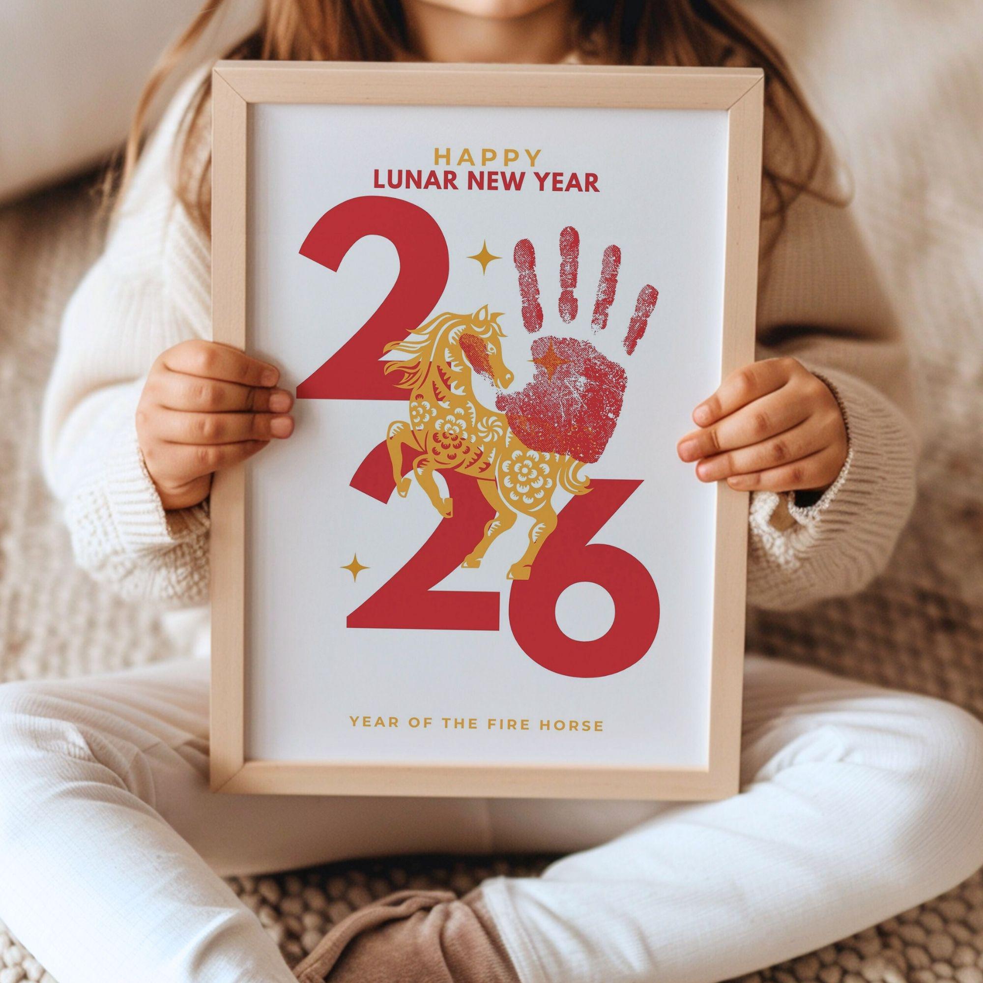 40 Fun Horse Crafts For Kids That Are Easy to Make 12 Lunar New Year Handprint Art Printable, Chinese Zodiac Year of the…