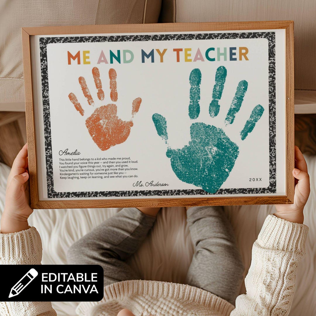 Goodbye Craft For Rbt Me and My Teacher Handprint Craft, Preschool Goodbye Composition ...