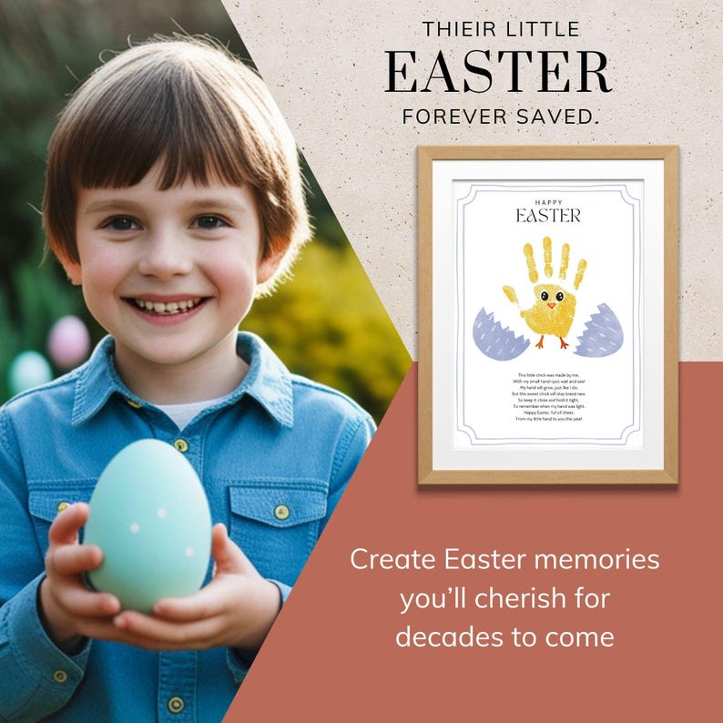Easter Chick Handprint Craft Toddler, Easter Handprint with Poem Preschool Printable, Cutest Little Chick Spring Craft for Pre-K Daycare Art image 11