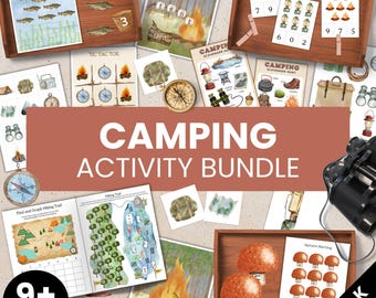Camping Activities for Preschool Centers Printable, Early Years Resources for Kindergarten Readiness Learning Through Play, Montessori Math