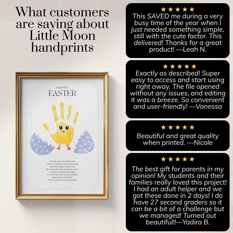 Easter Chick Handprint Craft Toddler, Easter Handprint with Poem Preschool Printable, Cutest Little Chick Spring Craft for Pre-K Daycare Art image 10