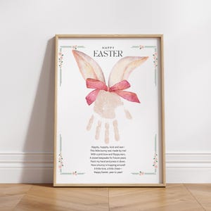 easter handprint with poem wall art keepsake for parents from toddler